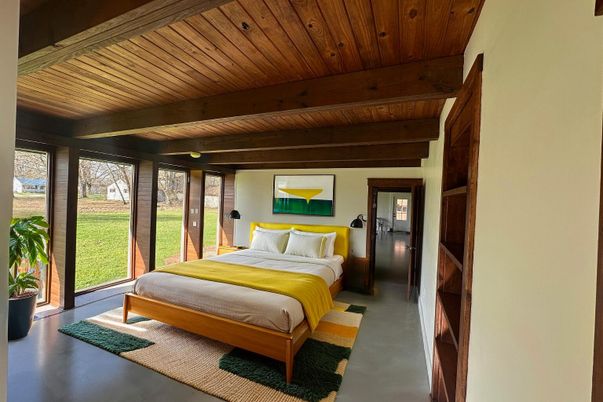 Bedroom, Interior, Wooden Beams, Wooden Ceilings