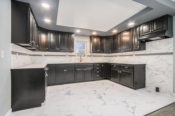 Interior, Kitchen, Marble, Marble Walls, Recessed Lighting