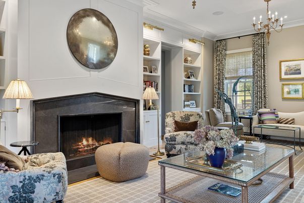 Chandelier, Fireplace, Interior, Living room, Pendant Lights
