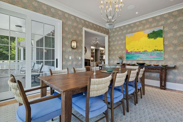 Chandelier, Dining room, Interior, Recessed Lighting