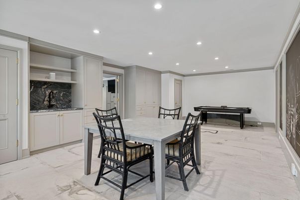 Dining room, Game Room, Interior, Recessed Lighting