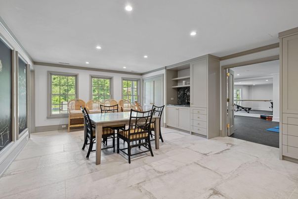 Dining room, Interior, Recessed Lighting