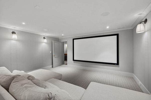 Interior, Projection Screen, Recessed Lighting, Theatre Room