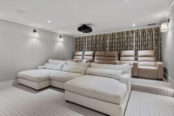 Home Theatre Room, Interior, Projection Screen, Recessed Lighting, Theatre Room