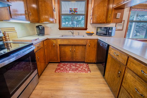 Interior, Kitchen, Wood Texture Flooring