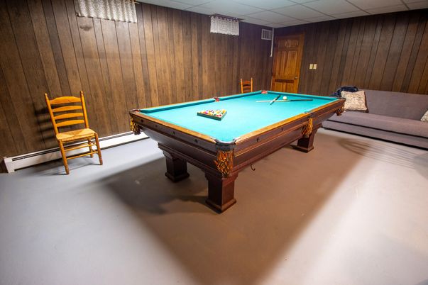 Billiard Table, Game Room, Interior, Wooden Walls