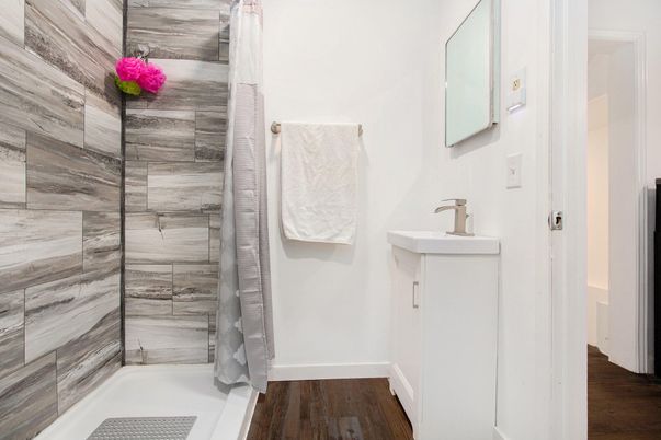 Bathroom, Interior, Wood Texture Flooring