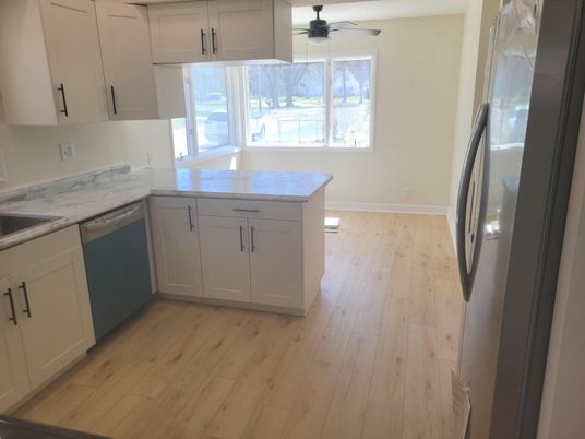 Interior, Kitchen, Wood Texture Flooring