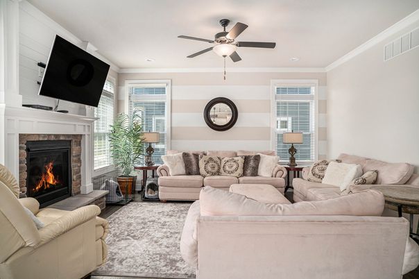 Fireplace, Interior, Living room, Recessed Lighting