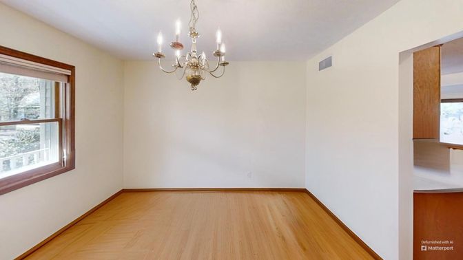 Chandelier, Empty room, Interior, Wood Texture Flooring