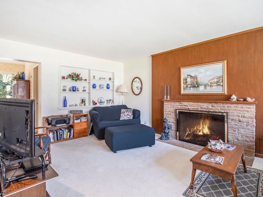Fireplace, Interior, Living room, Wooden Walls
