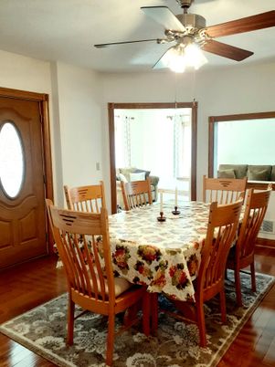 Dining room, Interior, Wood Texture Flooring