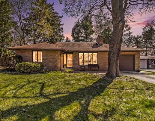 Attached, Backyard, Exterior, Facade, Brick Facade, Log Home