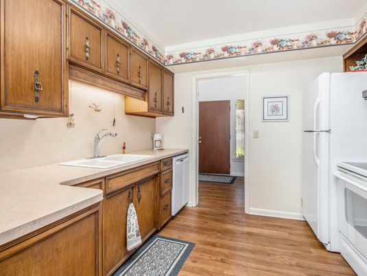 Interior, Kitchen, Wood Texture Flooring