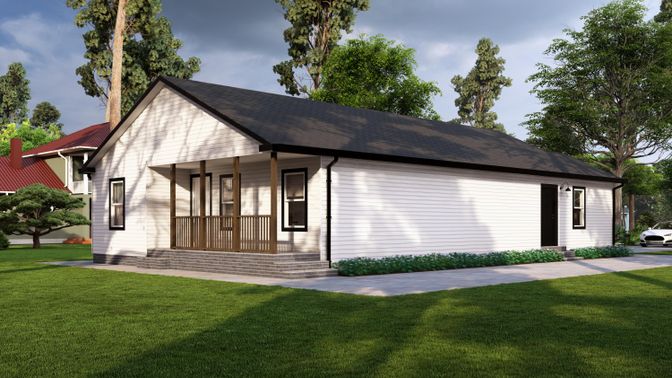 Backyard, Exterior, Facade, Ranch