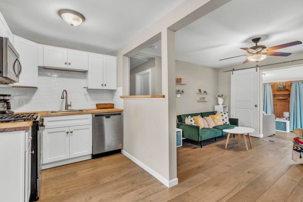 Interior, Kitchen, Wood Texture Flooring
