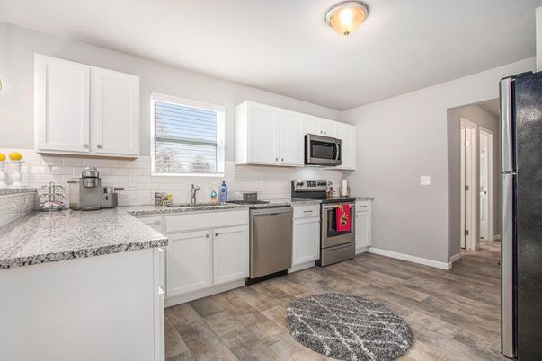 Interior, Kitchen, Wood Texture Flooring