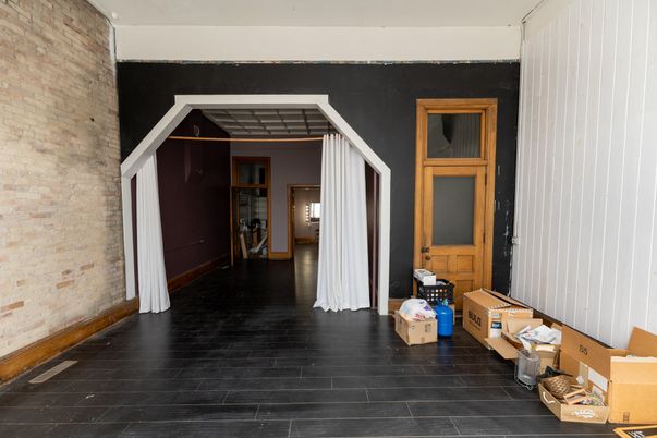 Interior, Stone Walls, Wood Texture Flooring