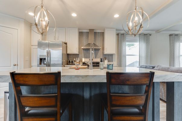 Chandelier, Interior, Kitchen, Pendant Lights, Recessed Lighting, Stainless Steel Appliances