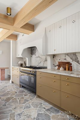 Interior, Kitchen, Stainless Steel Appliances, Wooden Beams