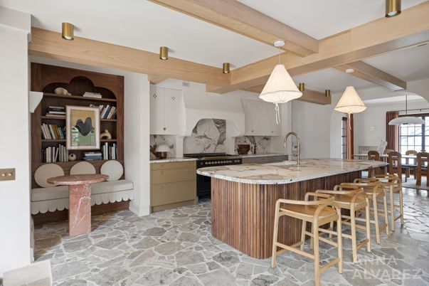 Interior, Kitchen, Pendant Lights, Wooden Beams