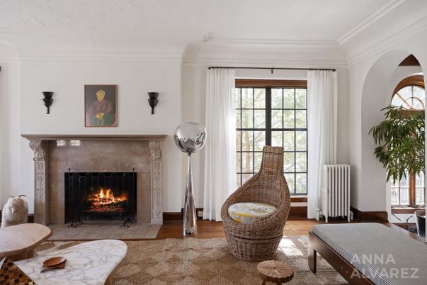Fireplace, Interior, Wood Texture Flooring