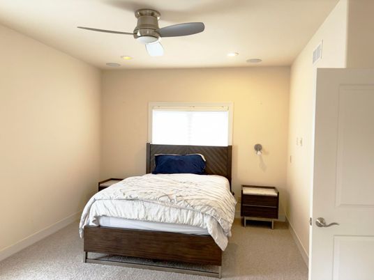 Bedroom, Interior, Recessed Lighting