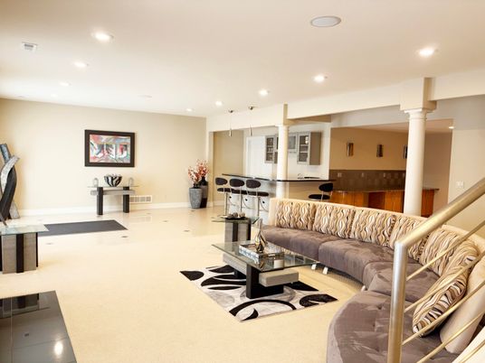 Interior, Living room, Recessed Lighting