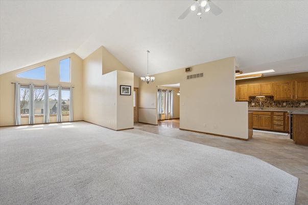 Chandelier, Empty room, Interior, Kitchen