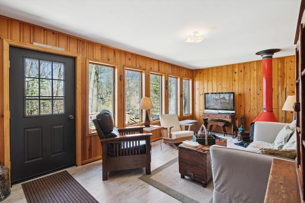Interior, Living room, Wood Texture Flooring, Wooden Walls