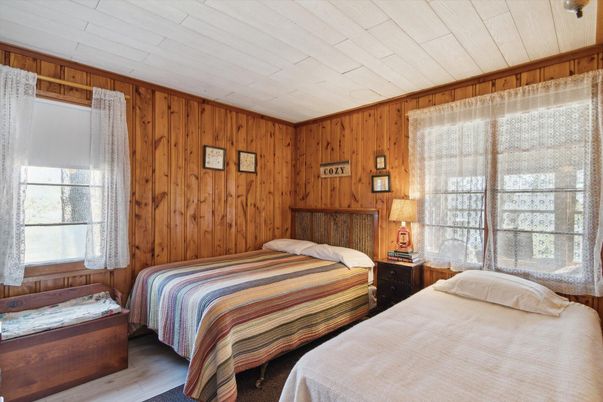 Bedroom, Interior, Wood Texture Flooring, Wooden Walls