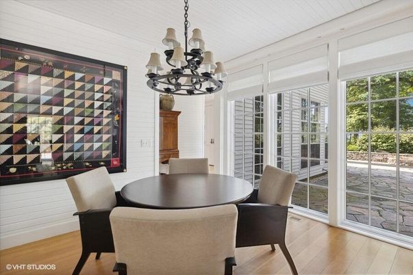 Chandelier, Dining room, Interior, Wood Texture Flooring