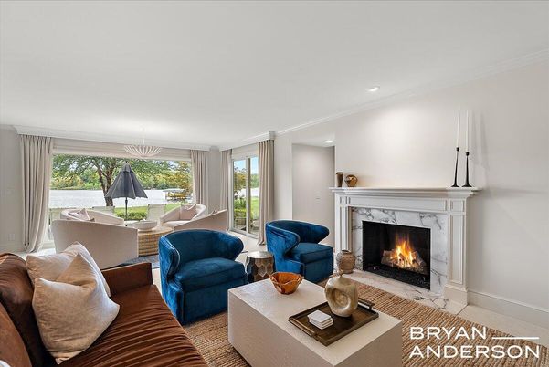 Chandelier, Dining room, Fireplace, Interior, Living room, Recessed Lighting