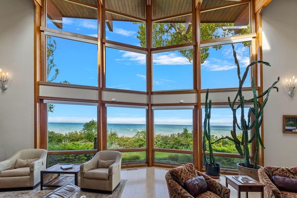 Interior, Living room, Sun Room, Water, Wood Texture Flooring