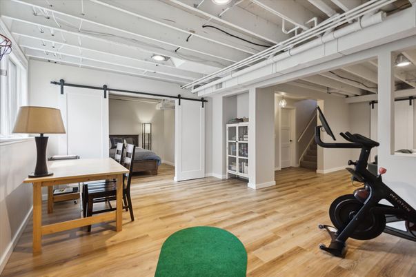 Fitness Equipment, Interior, Wood Texture Flooring