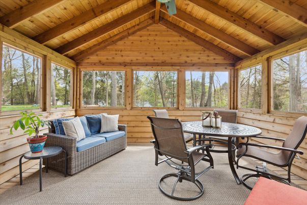 Interior, Sun Room, Wooden Beams, Wooden Ceilings, Wooden Walls