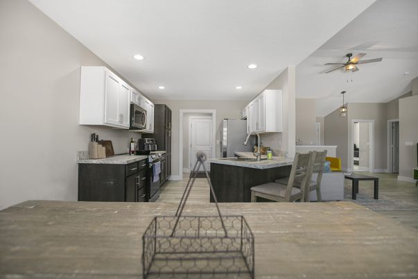 Interior, Kitchen, Pendant Lights, Recessed Lighting, Stainless Steel Appliances