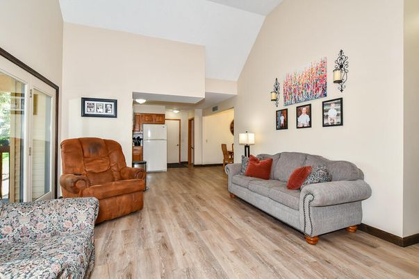 Interior, Kitchen, Living room, Wood Texture Flooring
