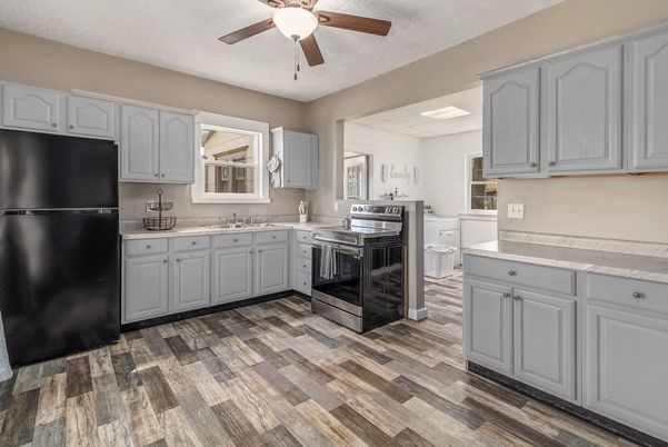Interior, Kitchen, Wood Texture Flooring