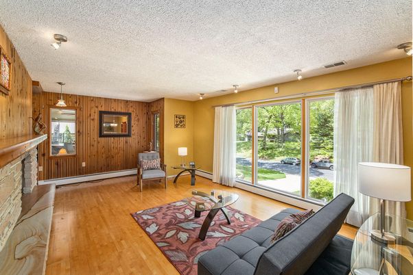 Interior, Living room, Wood Texture Flooring, Wooden Walls