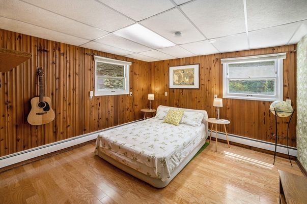 Bedroom, Interior, Wood Texture Flooring, Wooden Walls