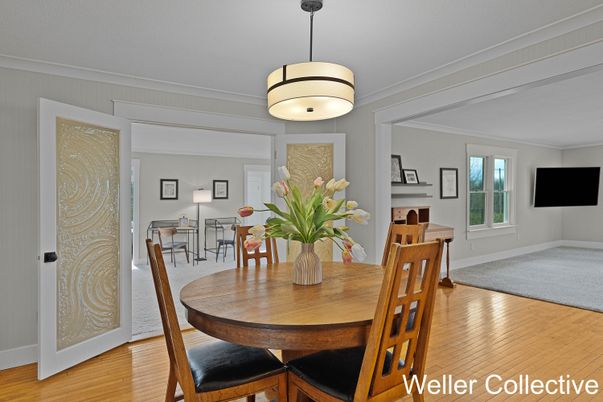 Dining room, Interior, Wood Texture Flooring