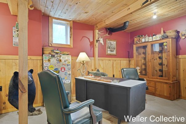 Home Office, Interior, Wooden Ceilings, Wooden Walls