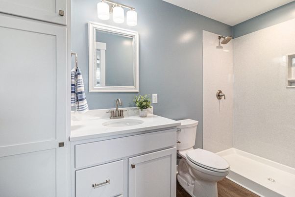 Bathroom, Interior, Wood Texture Flooring