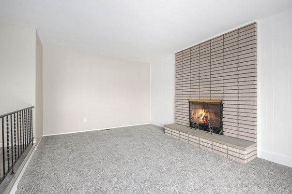 Empty room, Fireplace, Interior