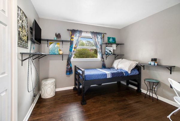 Bedroom, Interior, Wood Texture Flooring