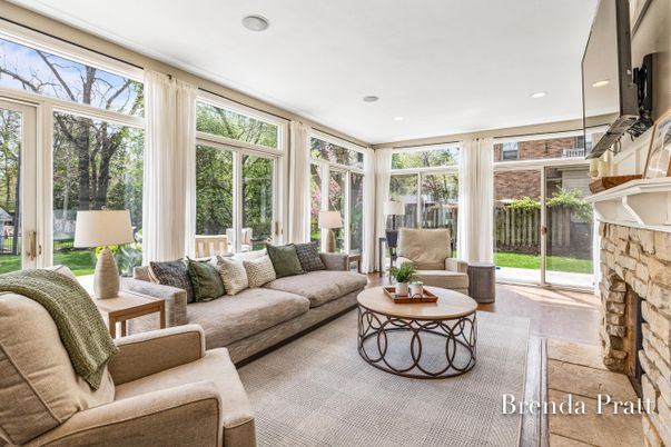 Fireplace, Interior, Living room, Recessed Lighting, Sun Room