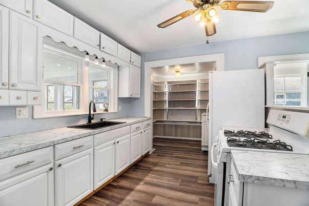 Interior, Kitchen, Wood Texture Flooring