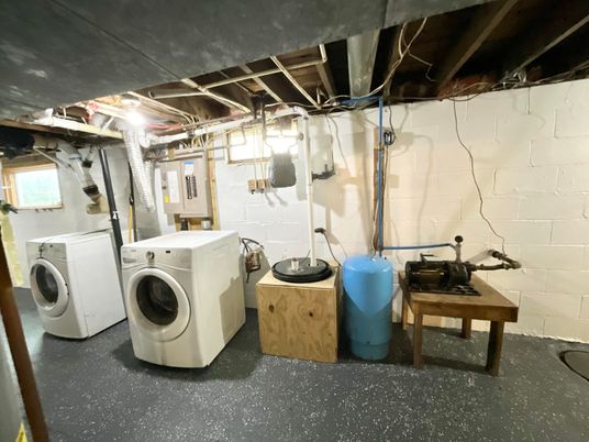 Interior, Stone Walls, Washer