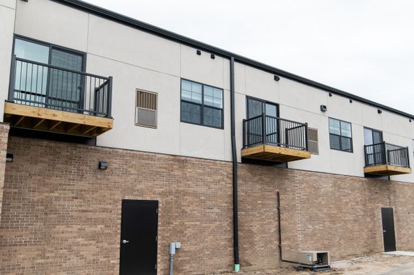 Exterior, Facade, Brick Facade, Modern